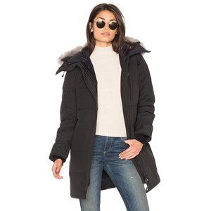 New Canada Goose Shelburne Parka With Coyote Fur Trim - Women's - Medium - Black